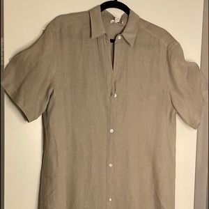 James Perse Beige Linen Shirtdress Size 3